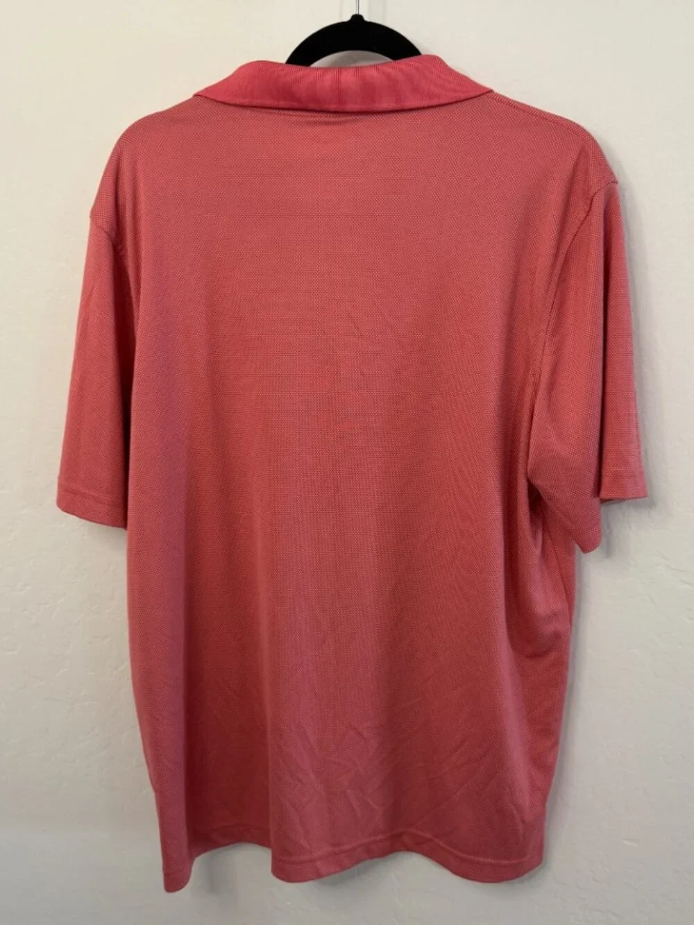 Croft & Barrow Quick Dry Coral Pink Short Sleeve Polo Shirt | Size L